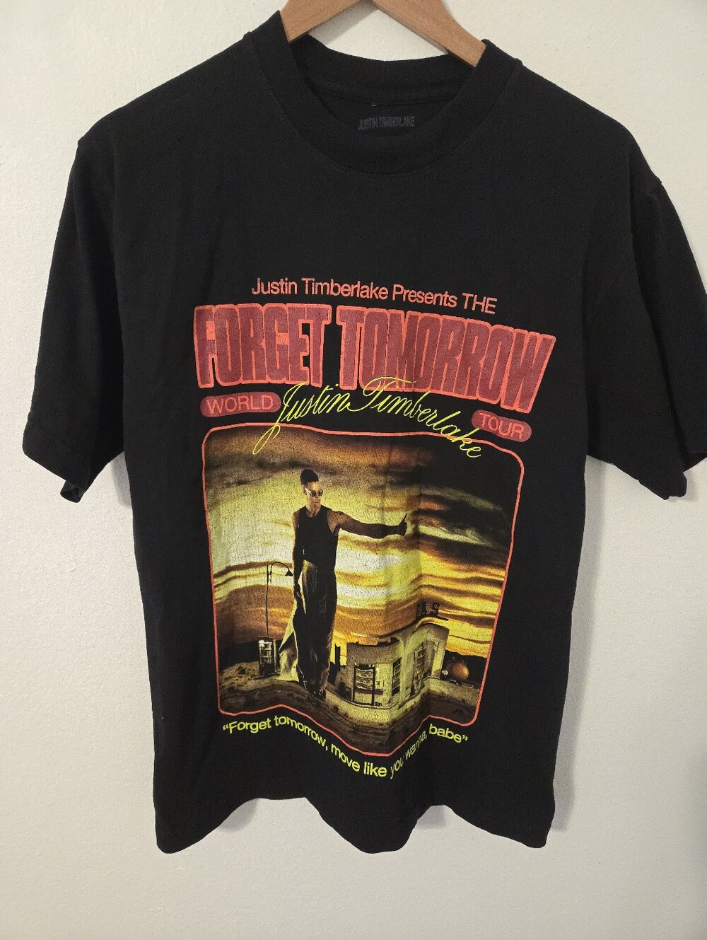 Justin Timberlake Forget Tomorrow World Tour Shirt Womens XS 2024 Concert JT - Picture 1 of 6